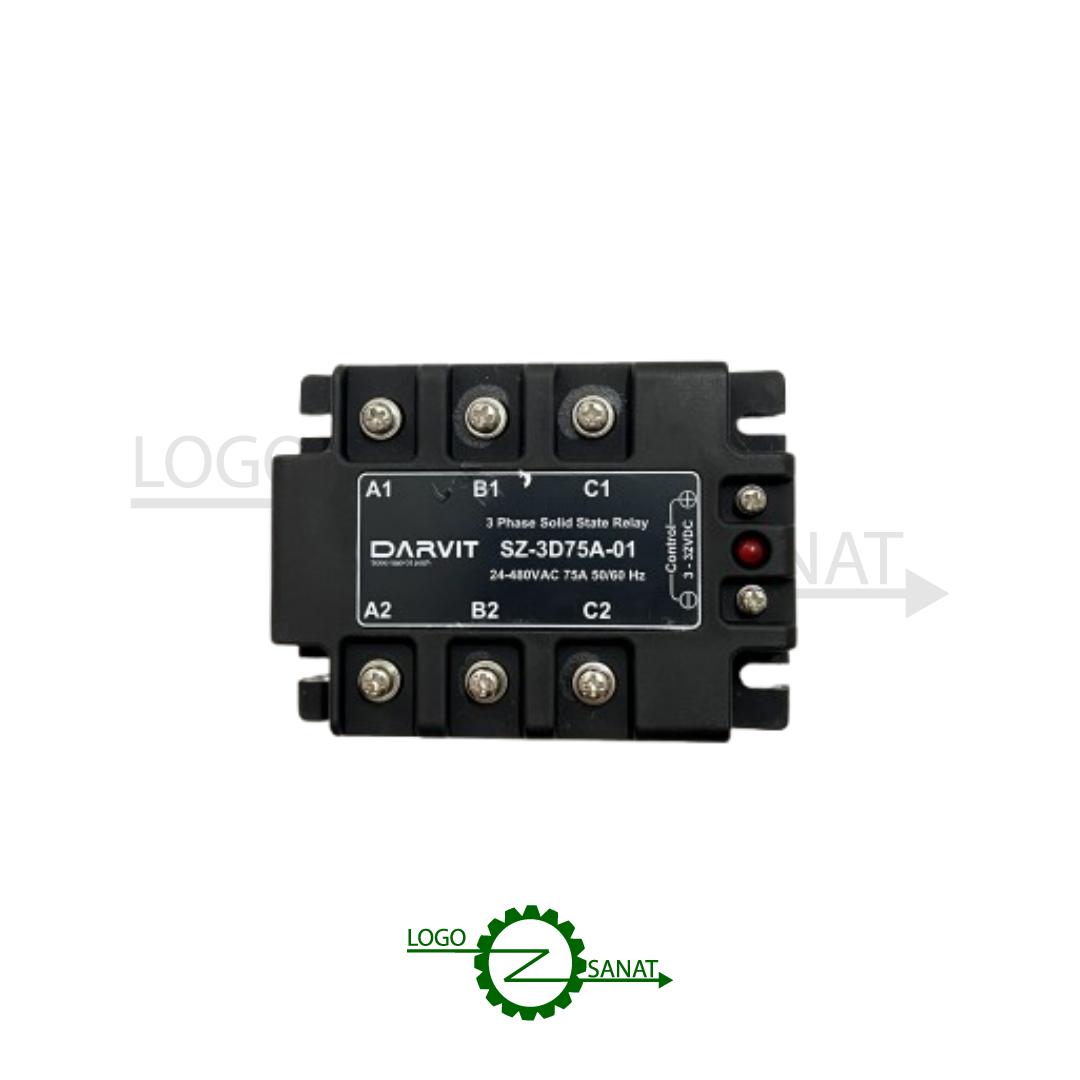 رله حالت جامد SSR سه فاز 25 آمپر DC مدل Triac برند دارویت